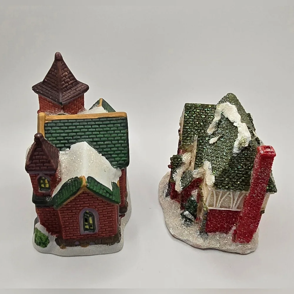 Wellington Square Collection Christmas Village Holiday 04 Church Public Library